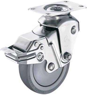 ハンマーキャスター オールステンレスクッションE自在SPウレタン100mm線径2.3 935S0E-UZ125S23