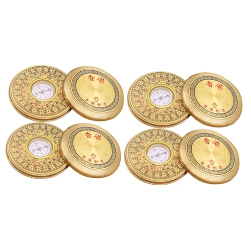 Boussole de poche vintage en alliage de cuivre avec cadran Bagua