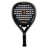 Black Crown - Pala de pádel Iconic Crown - Carbono 3K - Goma Soft EVA Black - Forma híbrida - Control 50% y Potencia 50% - Jugadores intermedios y avanzados - Peso 360-370g
