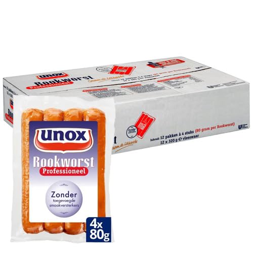 Unox | Salchicha ahumada | 48 x 80 gramos