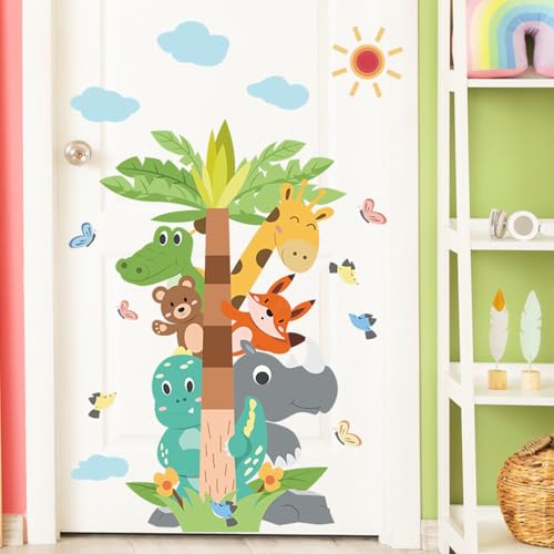 Vinilo decorativo animales caricatura safari jungla para niños miniatura 6