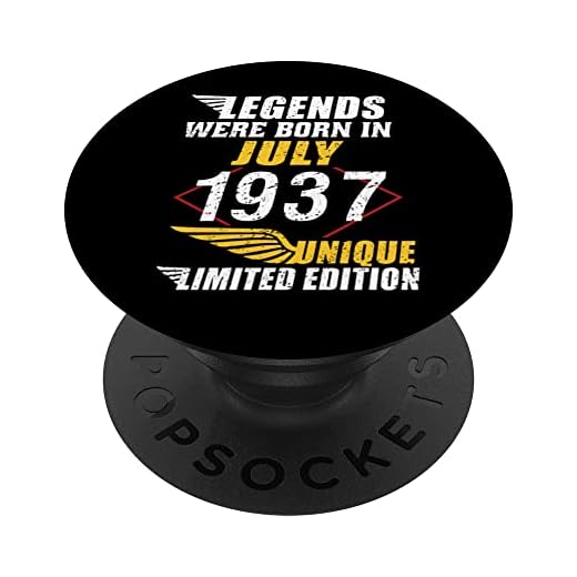 Cumpleaños Julio 1937 Edición Limitada Regalo Legend July PopSockets PopGrip Intercambiable