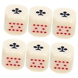 GARVALON 15stücke Acryl Poker Würfel Für Würfelspiele Mit Abgerundeten Ecken Tragbar Und Praktisch Für Partys Und Bars