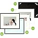 Golden State Art - 8x10 Aluminum Picture Frame - with Mat for 5x7 Photo or Without Mat for 8 x 10 Photo - Real Glass Cover - Simple and Elegant Decor for Wall Mounting - 1 Pack - Black