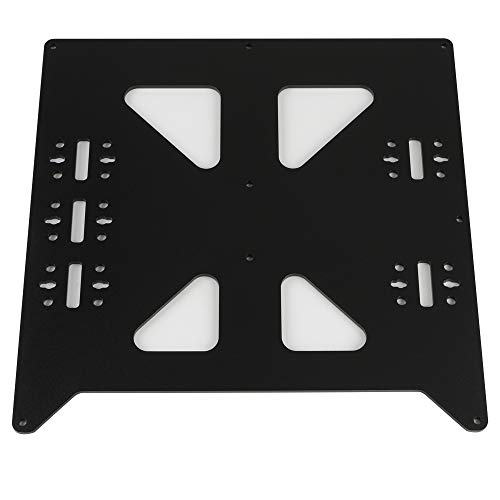 BCZAMD V2 Aluminum Y Carriage Plate Upgrade for Prusa i3 Style Heatbed Hotbed Reprap DIY 3D Printer Parts, Black