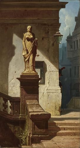 Graffiti Art Mural Justitia Spitzweg pour habiller un grand mur vide de bureau ou salon