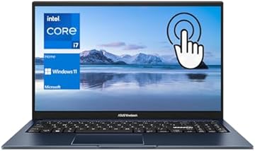 Vivobook Laptop, 15.6” FHD Touchscreen, Intel Core i7-1255U Processor, 16GB RAM, 1TB SSD, Backlit Keyboard, Numeric Keypad, Webcam, HDMI, Wi-Fi 6, Windows 11 Home, Blue