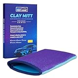 WEST HORSE Auto Detailing Clay Bar Mitt, Detailing Clay Mitt for Paint, Glass, Wheels, Car’s Paint Claying, Paint Prep for Wax, Polish and Sealant (8.7in. x 5.7in, Purple)