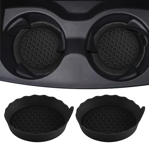 Xibao 2PCS Porte-Gobelet Silicone Véhicule,Accessoires Intérieurs pour Voiture,Porte-Gobelets Antidérapant,Convient pour Les Limousines,Voitures, Camions,Camping-Cars,Véhicules Commerciaux (Noir)