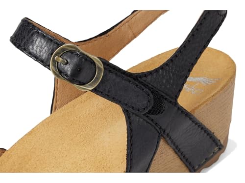 Image of Dansko Tiffani Wedge Sandal for Women - Cushioned, Contoured Footbed for All-Day Comfort and Support - Hook & Loop Strap with Buckle Detail - Lightweight Rubber Outsole