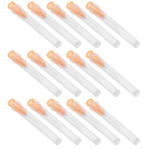 100 Pièces Aiguille De Distribution Aiguilles De Distribution De Laboratoire Aiguille Luer Lock Aiguilles Pour Aiguille à Pointe Émoussée Acier Inoxydable Orange