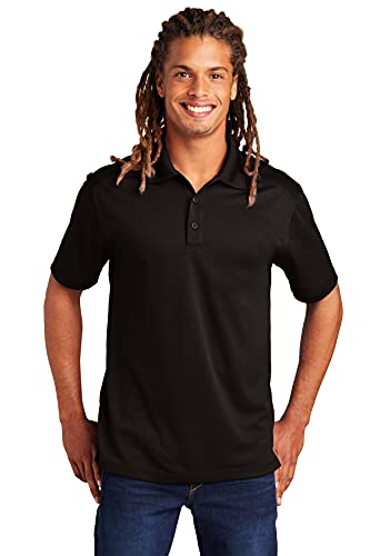 Sport-Tek Men's Posicharge Micro Mesh Polo L Black #TOP9