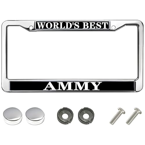 World's Best Chrome License Plate Frame Metal Woman Girl Gift License Plate Frame for Women Wife Mom
