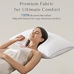 JOLLYVOGUE Pillows Queen Size Set of 2, Medium Supportive Bed Pillows with Super Soft Down Alternative Fill, Luxury Fluffy Hotel Quality for Side, Back, and Stomach Sleepers - Image 4