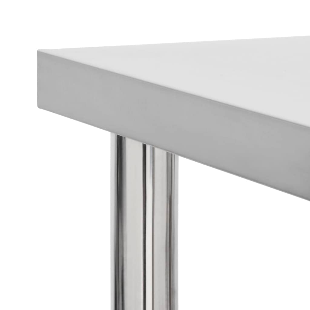 Mangloder Mesa de trabajo de cocina de acero inoxidable con ruedas 60 x 45 x 85 cm para gastronomía, restaurante, cocina, catering, aperitivo, cantina, hotel, bar, restaurante, restaurante, duradera
