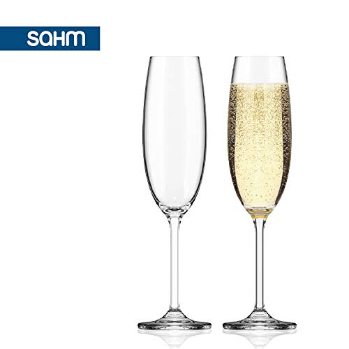 Sektgläser Set 6-teilig 220ml – Spülmaschinengeeignet und Langlebig