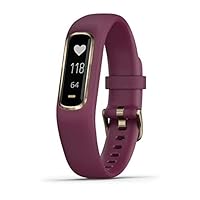 Garmin Vivosmart 4, Fitness Activity Tracker, Berry with Light Gold Hardware