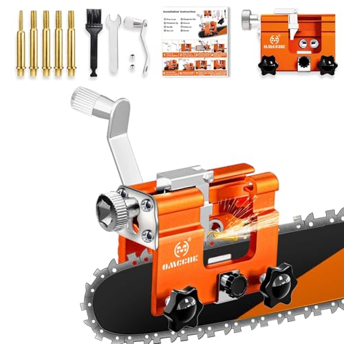 Image of Portable Chainsaw Sharpener Jig Kit, Chain Saw Sharpener Tool with 5 Diamond Sharpening Stone, Universal Chain Saw Blade Sharpener, Manual Chainsaw Accessories for 4 inch- 22 inch Saw Chain