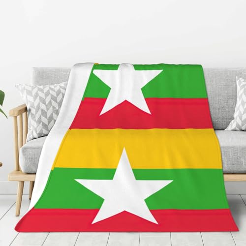 Couverture flanelle drapeau Myanmar douce pour canapé - 2