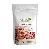 Chocodrops Pink Eco Salud Viva 125 g – Gotas de “chocolate” rosa con fresa, endulzadas con panela, sabor dulce y cremoso, ideales para repostería, muesli y toppings