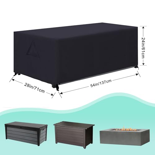 Housse de coffre de terrasse ABCCANOPY imperméable et noire 54x28x24cm