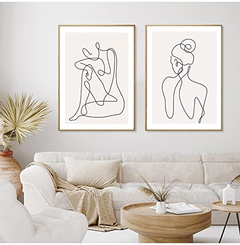 Poster femme et paysage 50x70cm | Décoration murale salon