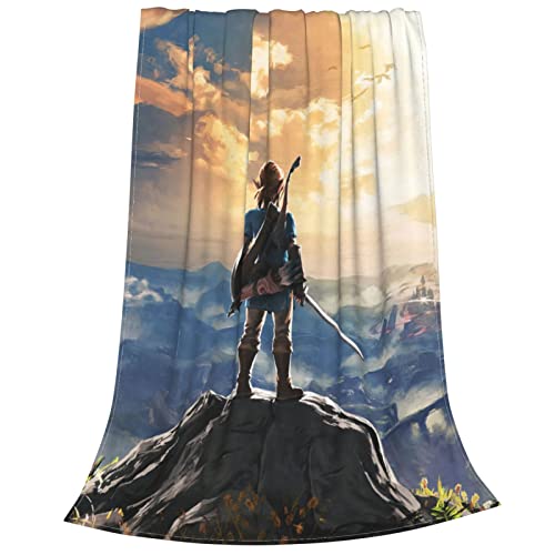Anime Throw Blanket Cartoon Ultra Soft Lightweight Flannel Fleece Decor Blankets For Sofa All Season Super Cozy Plush Air Conditioner Blanket All Season Gift For Bedroom Living Room Sofa Car 50''X40'' #TOP3