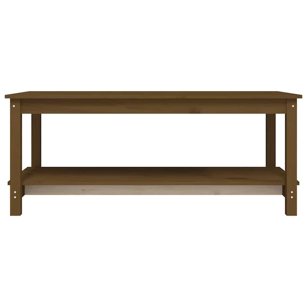 Générique Stolik kawowy z litego drewna sosna 110x55x45 cm brązowy