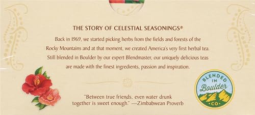 Celestial Seasonings HWZIV6-2392 Raspberry Zinger Herbal Tea, Caffeine Free, 20 Tea Bags Box thumb #3