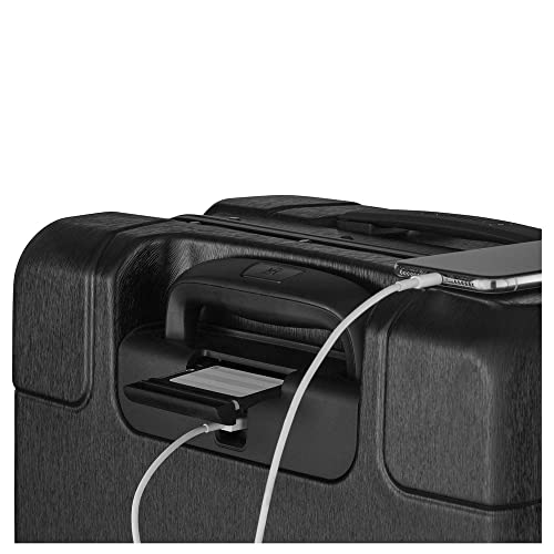 Image of Victorinox Lexicon Framed Series Hardside Cabin Luggage, 33 litres, Black, Polycarbonate, 610535 | Premium Swiss Trolley Suitcase