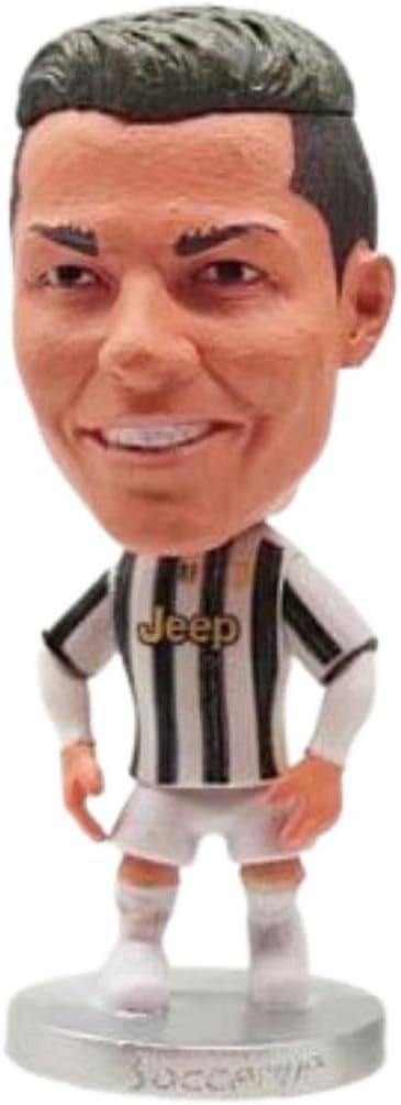 Mayatra's Football Player Figure - Premium Sports Action Figure for Fans, Kids, and Collectors - Detailed Design, Perfect for Display, Gifting (Ronaldo B&W)