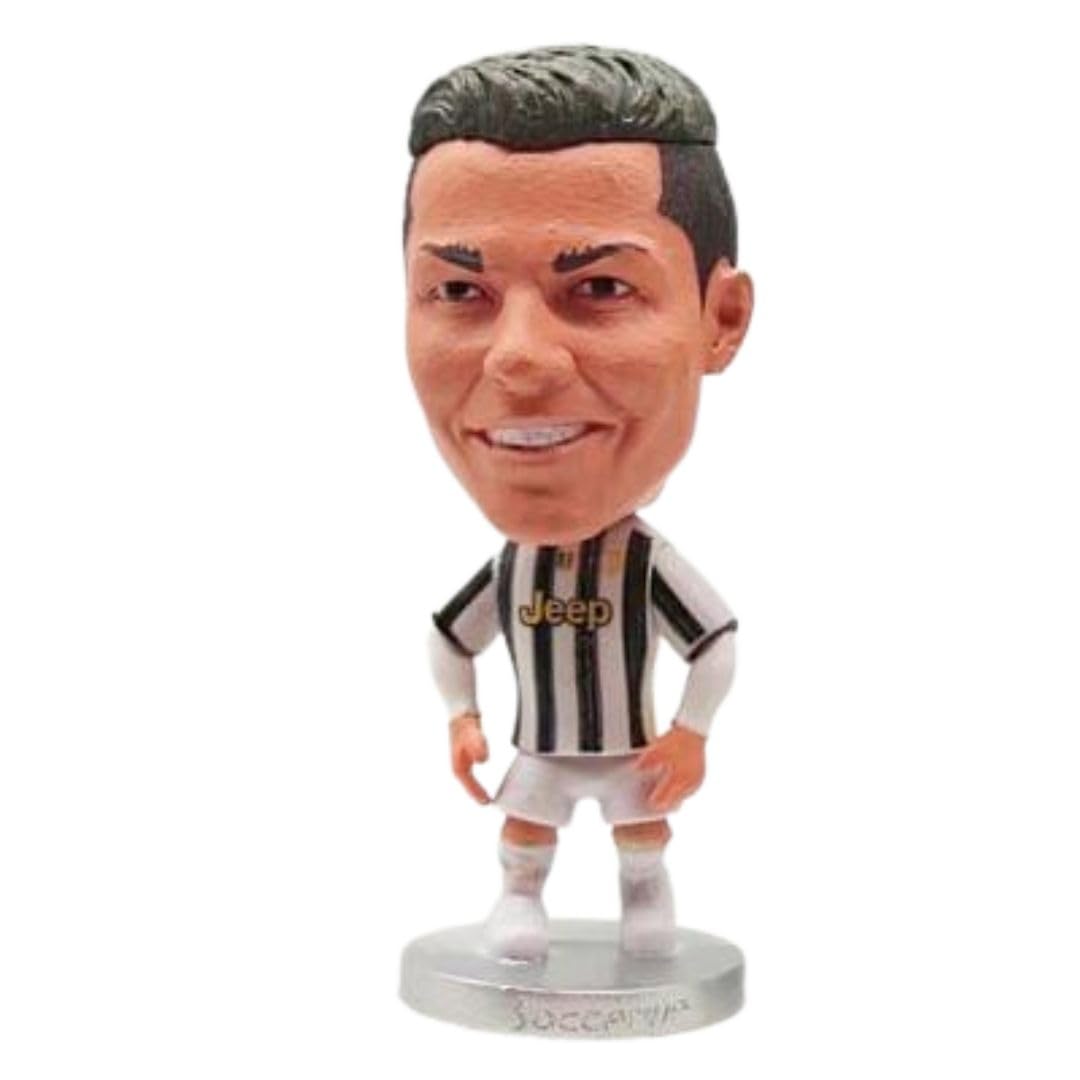 Mayatra's Football Player Figure - Premium Sports Action Figure for Fans, Kids, and Collectors - Detailed Design, Perfect for Display, Gifting (Ronaldo B&W)