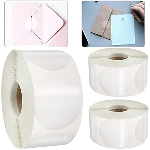 1500 Pieces Clear Round Stickers, 3 Rolls Retail Package Seals Stickers for Packaging, 20 mm Clear Wrap Seal Adhesive Labels for Envelopes, Box and Valentine's Day Gift Packaging Cover