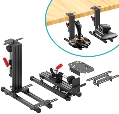 2 Set The Desk Mount for The Flight Sim Game Joystick, Throttle a...