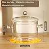 Glass Saucepan with Cover, 1.5L/50 OZ Heat-resistant Glass Cooking Pots, Glass Pots for Cooking on Stove Cookware Set Stovetop Pot for Soup, Pasta,& Baby Food (50 OZ) #1