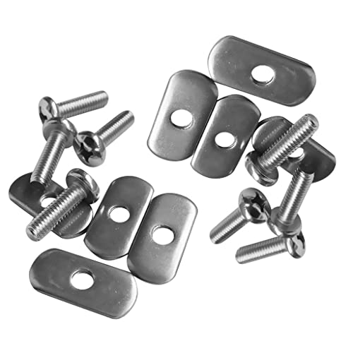 Dovewill 8 Stainless Steel Kayak Rail/Track Screws & Track Nuts Hardware Gear Mounting Replacement Kit For Kayaks Canoes Boats Rails #TOP5