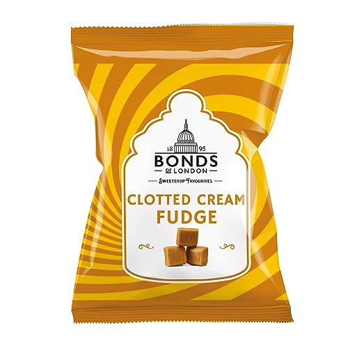 Bonds Clotted Cream Fudge Bags | Vanilla Flavoured | No Artificial Colour | Smooth & Creamy | 120g | (Pack of 6)