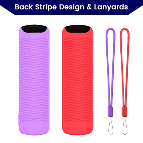 Image of 2-Pack Remote Cover for Streaming Stick 4K Plus, Select, 3rd, Purple & Red