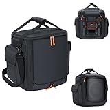 Portable Speaker Bag Compatible with JBL Partybox Encore Essential 2/Essential,Padded Carrying Case Travel Bag with Shoulder Strap&Multi-Pockets Compatible with JBL Microphone,Accessories|Speaker Case