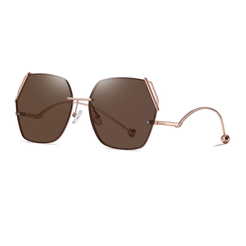 Occhiali da sole senza montatura Uomo Donna UV400 Occhiali da sole Occhiali da vista in metallo Montatura da guida Campeggio Spiaggia Pesca Bicicletta Occhiali da viaggio