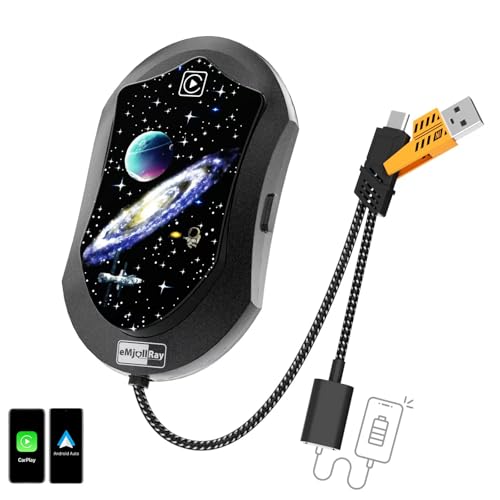 Adattatore Volam CarPlay Wireless 2025, USB-C/A, Compatibile Con IOS 10+ E Android 11+, Per Auto Con CarPlay/Android Auto