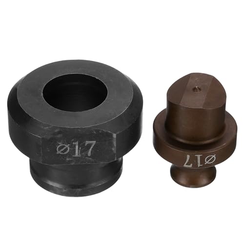 QUARKZMAN Troqueladora Hidráulica para Perforar Agujeros de 17mm de Precisión - Kit de Perforación Eléctrica Hidráulica para Máquina Perforadora MHP-20 JP-20, Borgoña y Negro