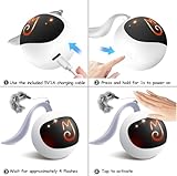 Migipaws Interactive Cat Ball Toy Set, Fun Tracker, Automatic Rolling Chase Ball with Fluffy Tail, A Small Mice, Rechargeable (White) - Image 6