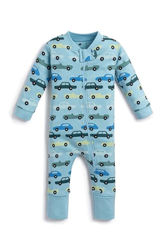 Image of MONICA + ANDY One Piece Baby Pajamas, 100% Organic Baby Clothes for Girls and Boys, Sizes For Newborn and Infant