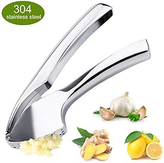 Aieruma Garlic Press, Stainless Steel Mincer and Crusher with Sturdy Construction – Professional