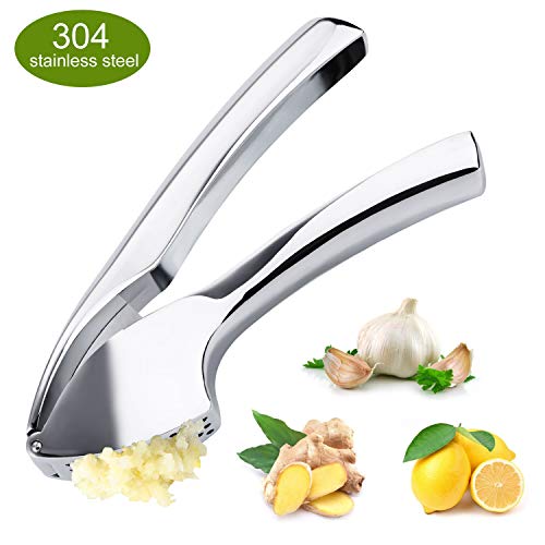 Aieruma Garlic Press, Stainless Steel Mincer and Crusher with Sturdy Construction – Professional