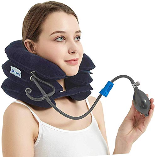 Dr. Comfy Adjustable Cervical Neck Traction Device for Neck Pain and Home Use