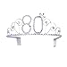 Produktbild Ouinne Kristall Geburtstag Tiara 80th Birthday Crown Prinzessin Diamante Kronen mit Haarkämme, Silber