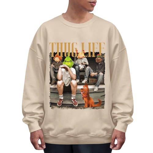 Kozmoz Hall Moletons Thug Life - Moletom unissex de filmes de Natal - Moletom com personagem de Nata