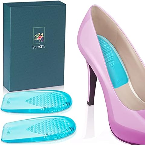 SMATIS Silicone Gel Heel Cups, Heel Cushion Inserts for Pain Relief, Shoe Inserts for Achilles Tendonitis Bone Spur Aching Feet to Provide Added Shock Absorption Relief (Size: Women 5-11 + Men 6-10) Cover